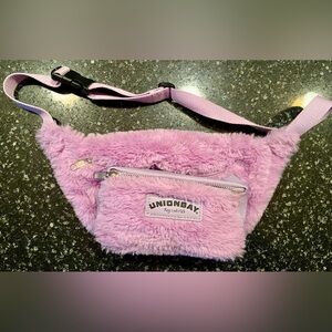 UNIONBAY Purple Fuzzy Waist Bag
